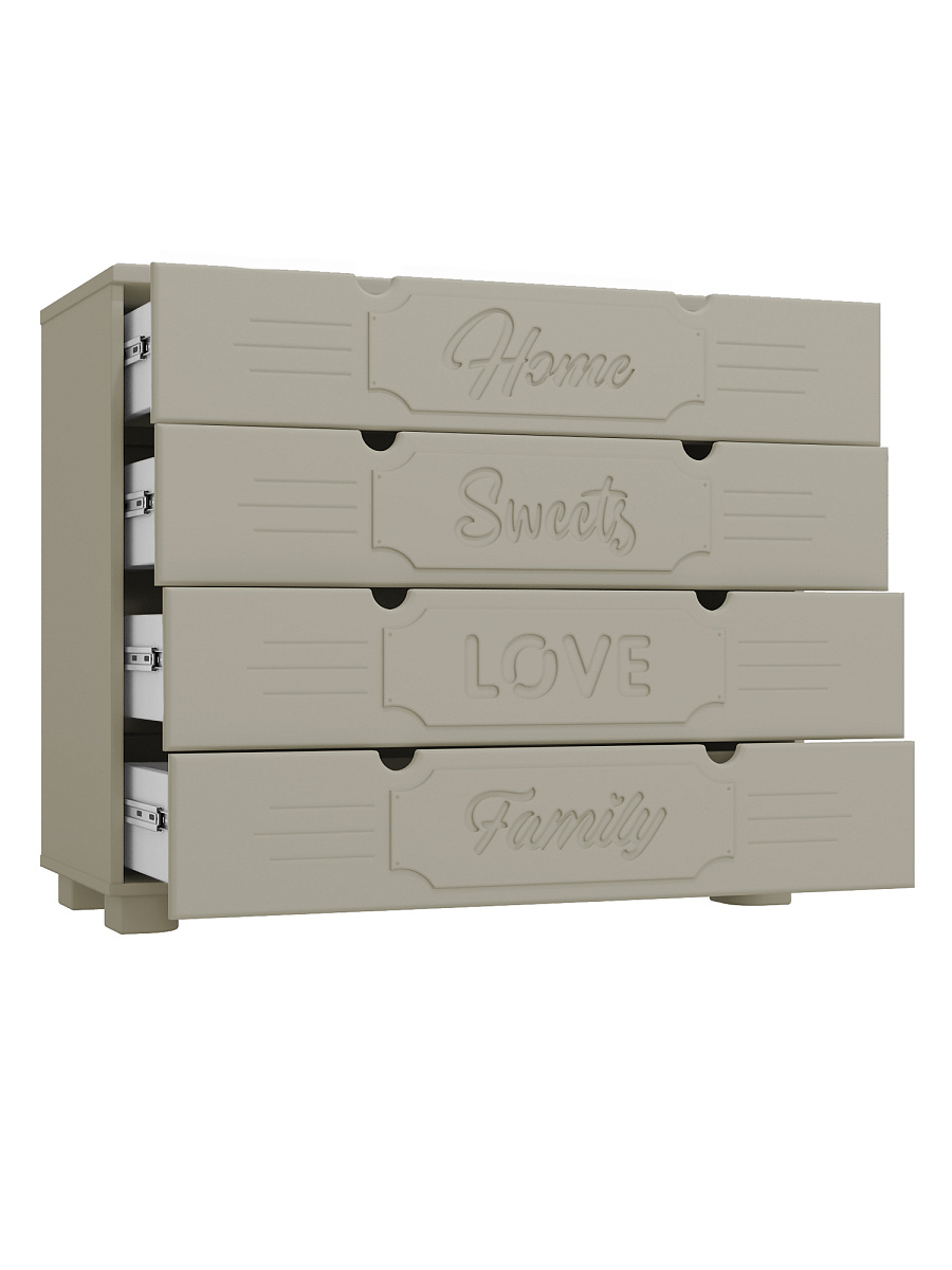 Комод ДримСтар ДС-12 глиняный серый/риолит