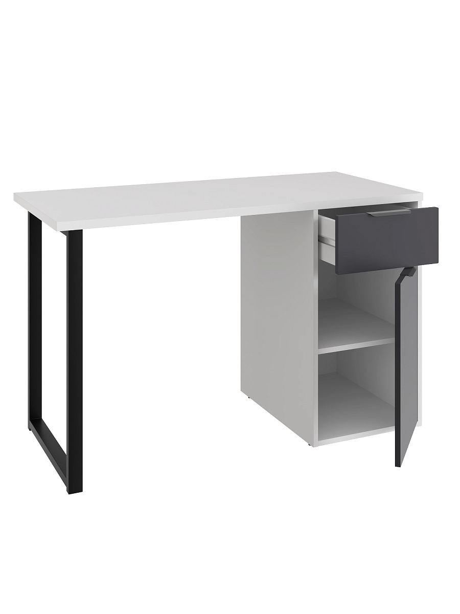 Стол С-408 белый структурный/графит