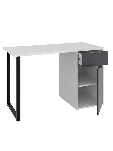 Стол С-408 белый структурный/графит
