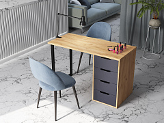 Стол С-400 дуб крафт золотой/графит