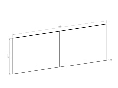 Изголовье для кровати Виктория ВИ-26 (2900x1000) дуб крафт золотой 