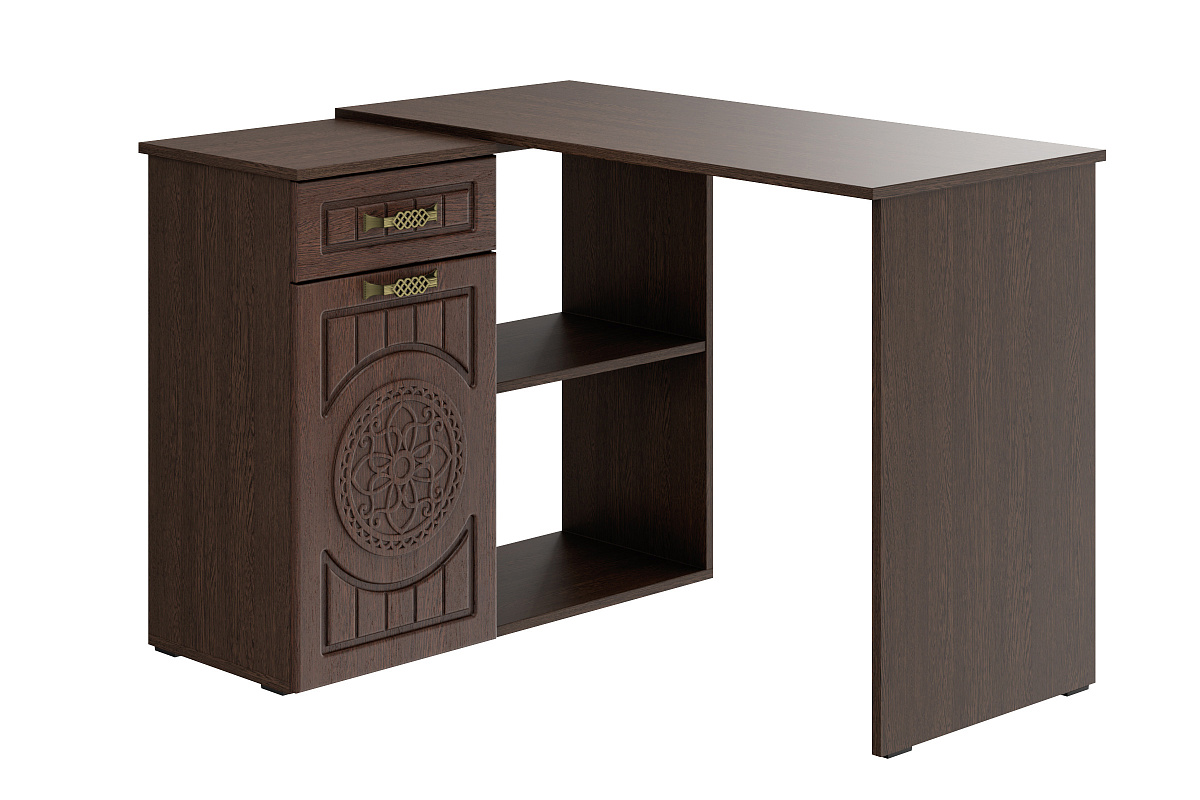 Стол угловой Монблан МБ-74К венге/орех шоколадный