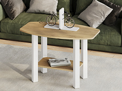 Стол журнальный С-500 дуб крафт золотой/белый