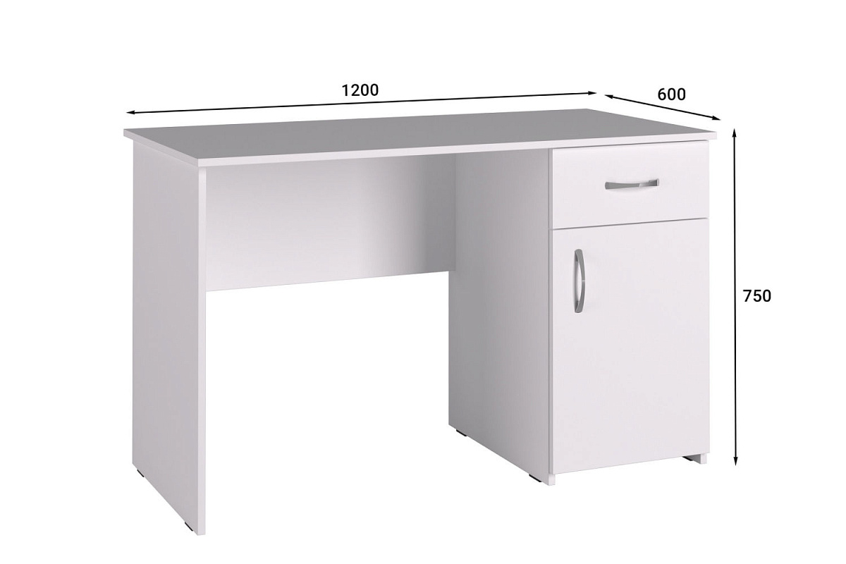Стол письменный С-113K белый структурный