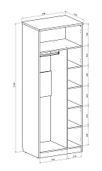 Шкаф для одежды Виктория ВИ-11 северное дерево светлое