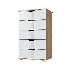 Комод Эмилия ЭЛ-18 дуб крафт золотой/меренга