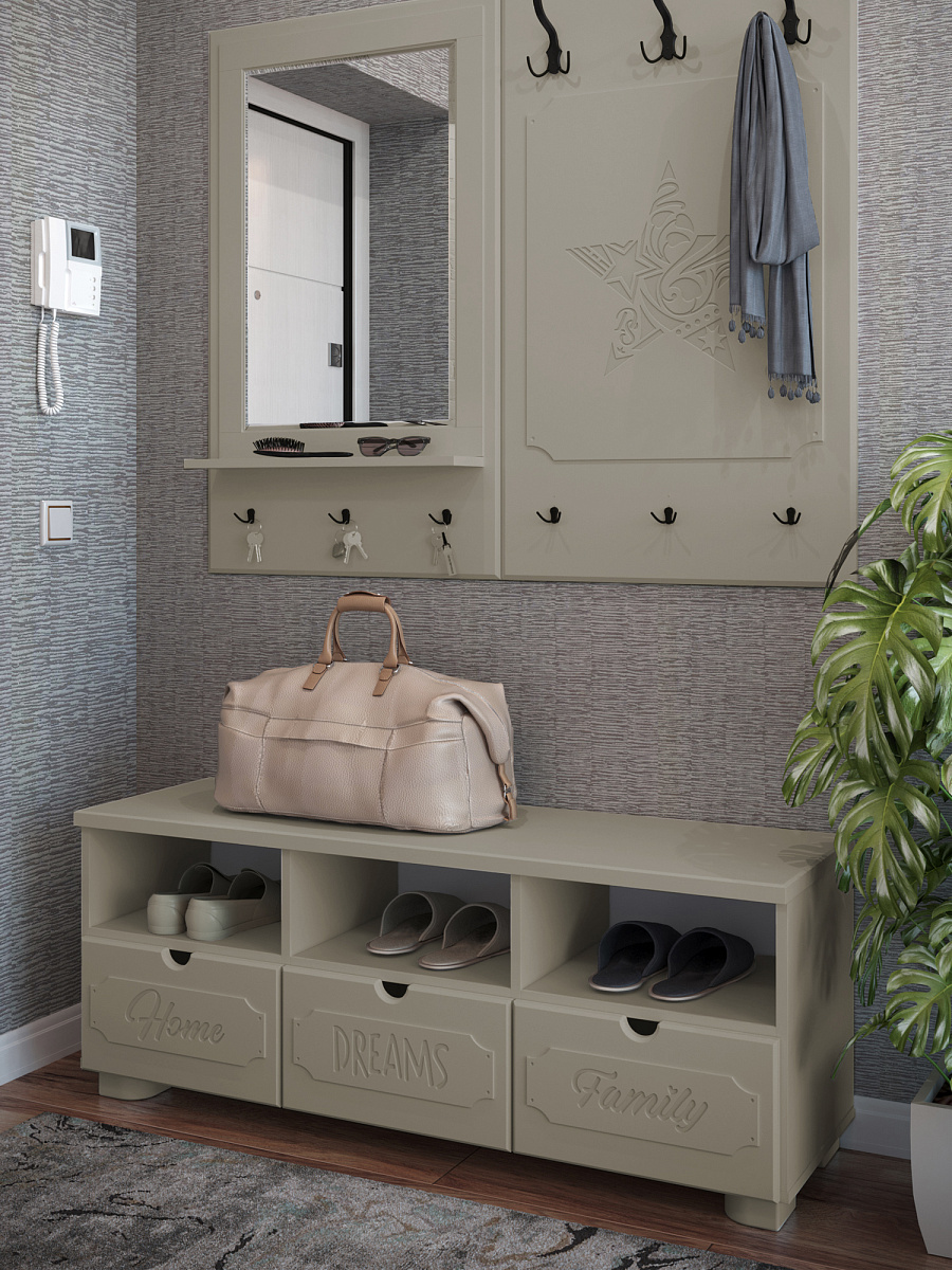 Тумба ДримСтар ДС-16 глиняный серый/риолит