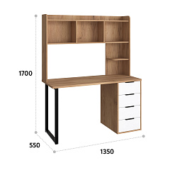Полка П-102 дуб крафт золотой (1344*240)