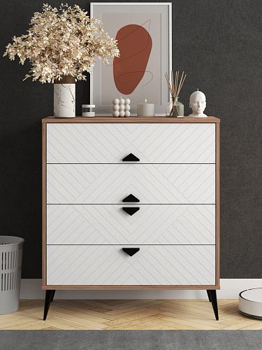 Комод Астрид АР-02 дуб крафт табачный/бланж