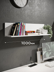 Полка Эмилия ЭЛ-10 белый структурный/меренга