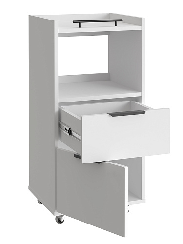 Тумба комбинированная К-33 белый структурный/меренга