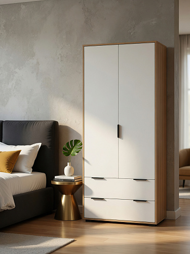 Шкаф Оптима ОП-26 дуб крафт золотой/меренга