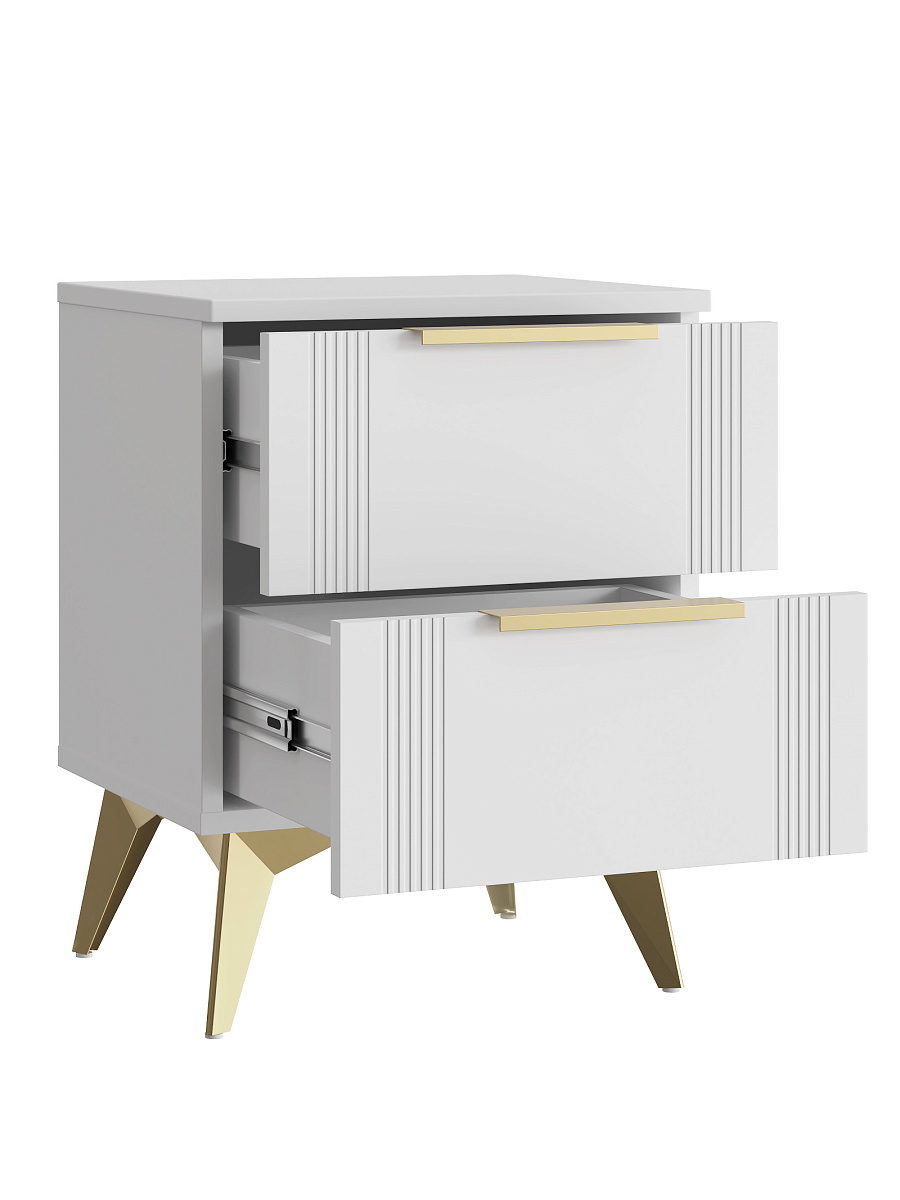 Тумба прикроватная Стелла СТ-03 белый бриллиант/бланж