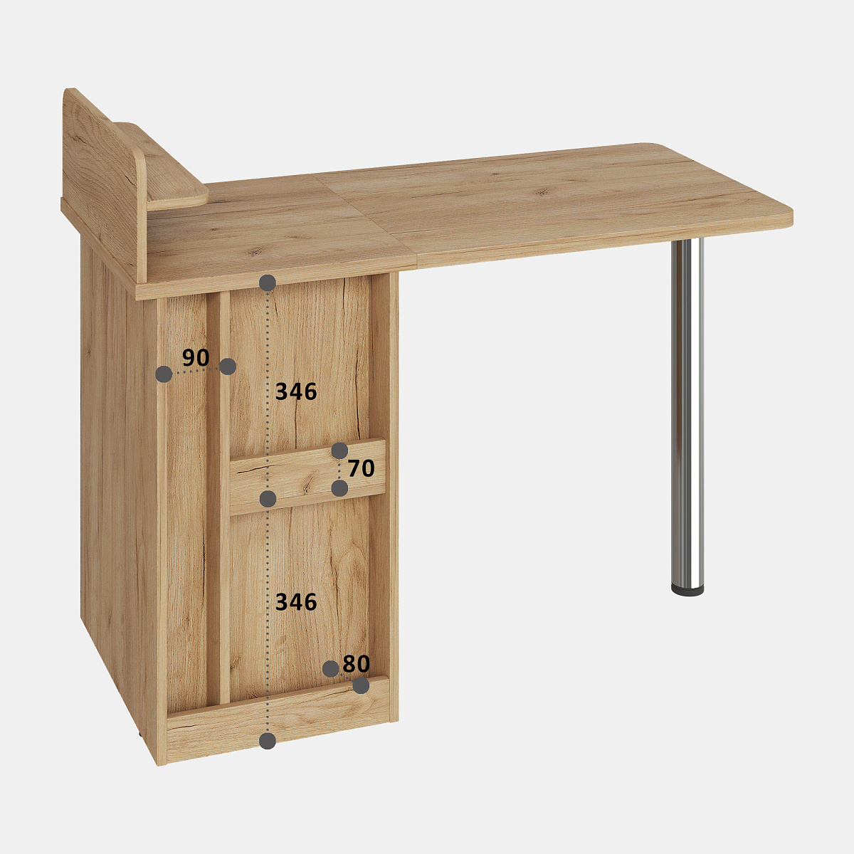 Стол С-405 дуб крафт золотой/графит