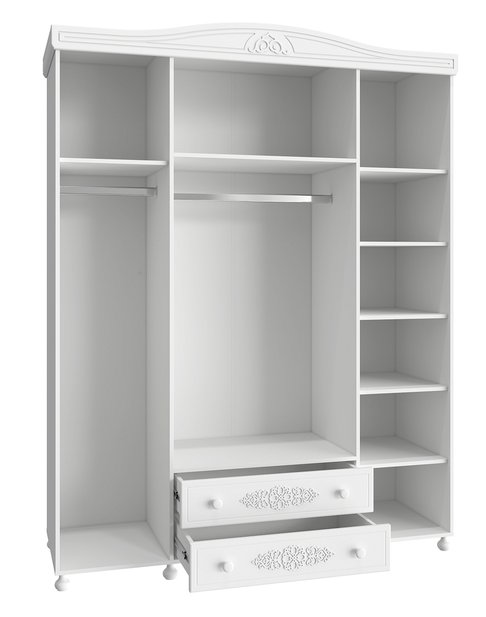 Шкаф четырехдверный Ассоль АС-28 белое дерево