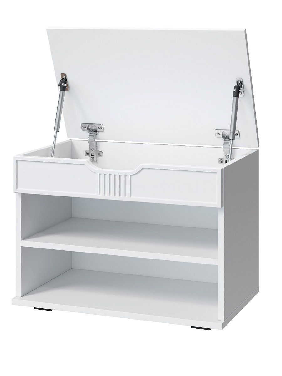 Тумба Эмилия ЭЛ-44К белый структурный/меренга