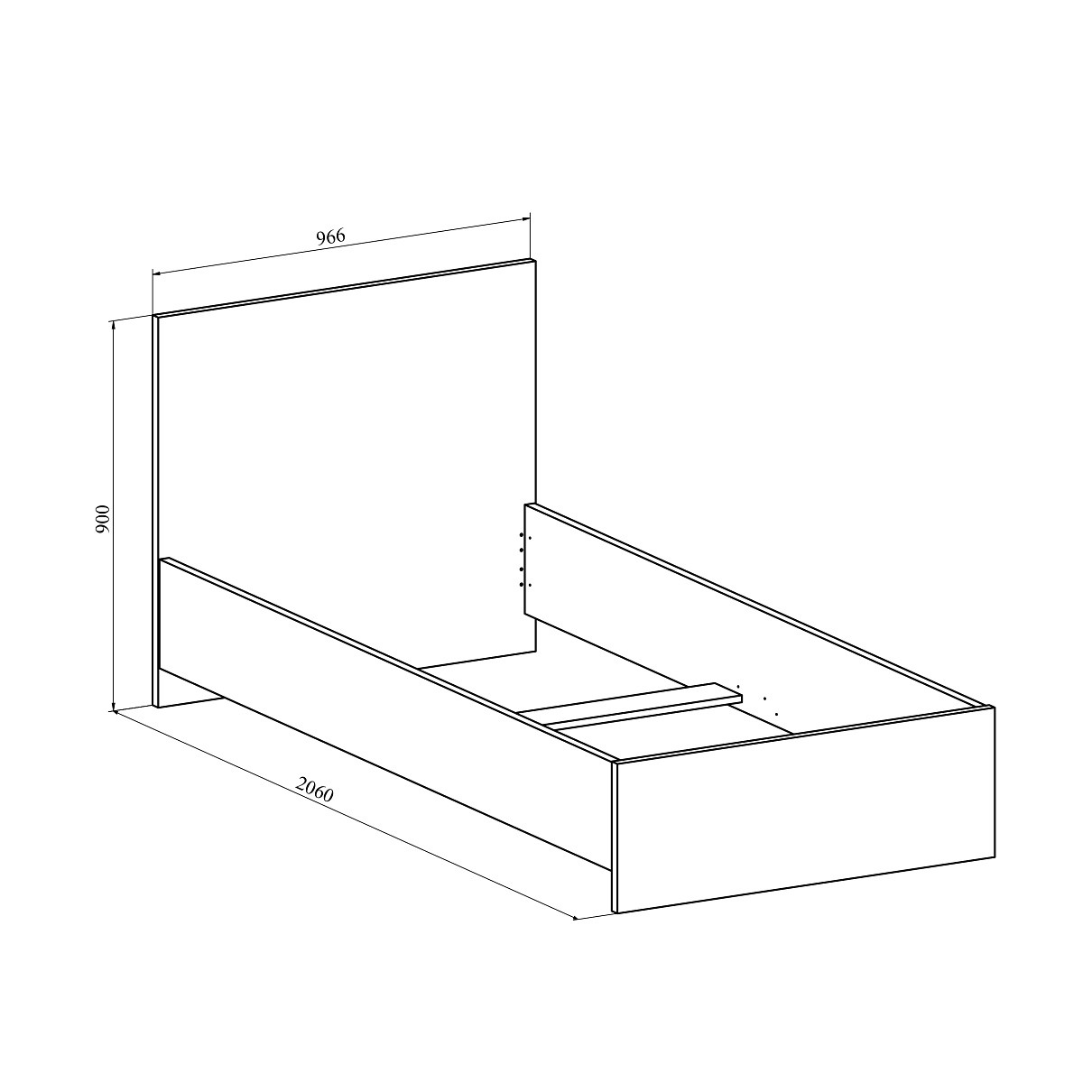 Кровать Виктория ВИ-23 (900x2000) дуб крафт золотой