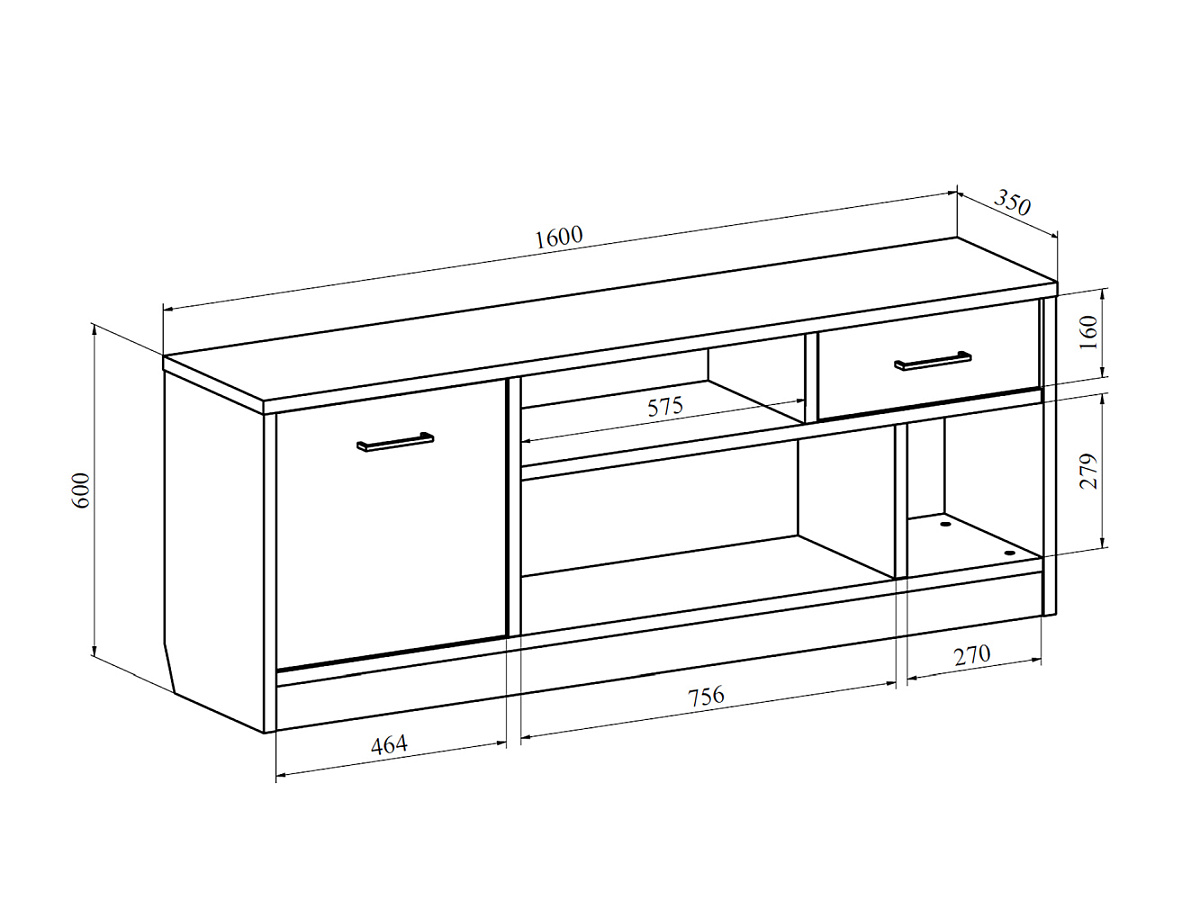 Тумба Виктория ВИ-1К белый структурный/дуб роше