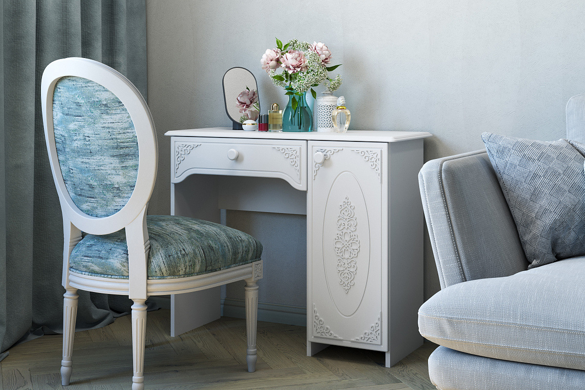 Туалетный столик Ассоль ТСН-6 белое дерево