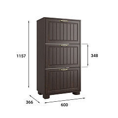 Тумба для обуви (обувница) «Монблан» МБ-34К венге/орех шоколадный