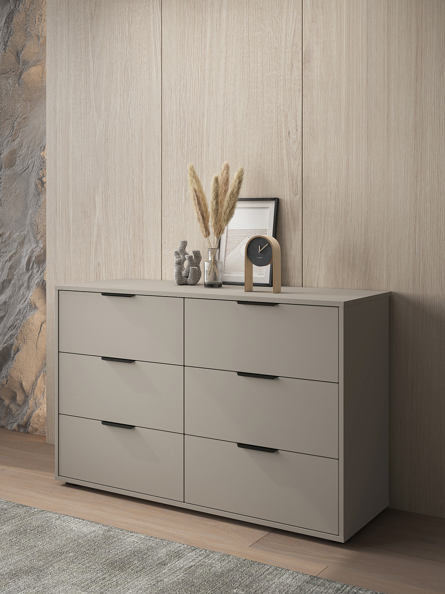 Комод Оптима ОП-15 (1202х426) глиняный серый/риолит