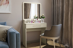 Полка с зеркалом ТН-1 ваниль