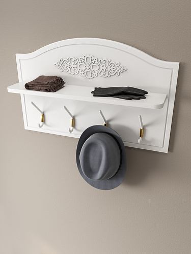 Вешалка Ассоль АС-72 белое дерево