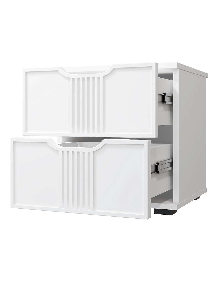 Тумба прикроватная Эмилия ЭЛ-25 белый структурный/меренга