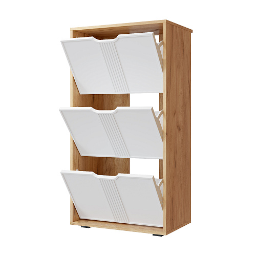 Тумба Эмилия ЭЛ-43 дуб крафт золотой/меренга