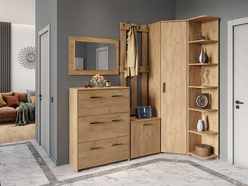 Шкаф под обувь Агата АТ-1 дуб крафт золотой