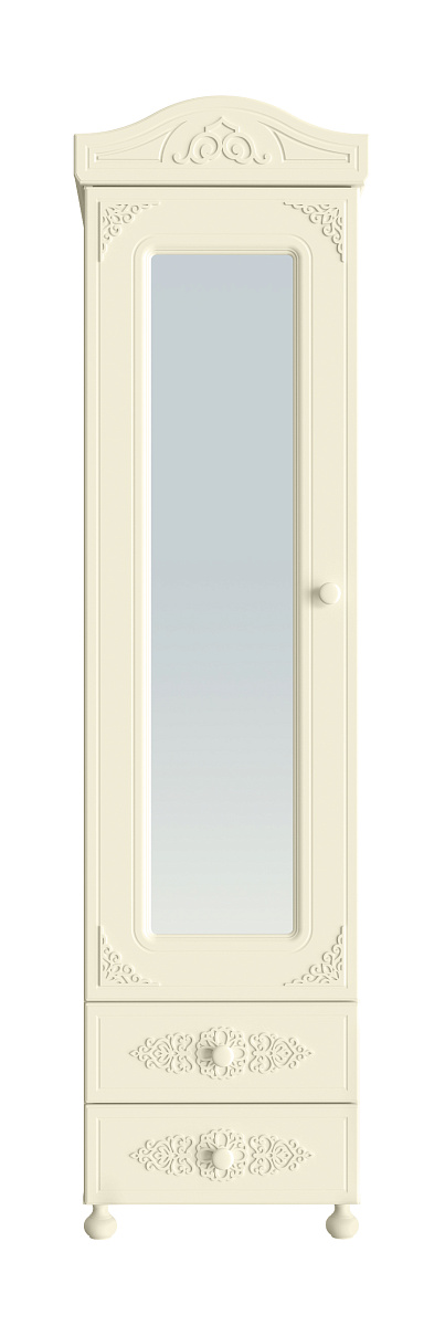 Шкаф-пенал с зеркалом Ассоль плюс АС-1 ваниль