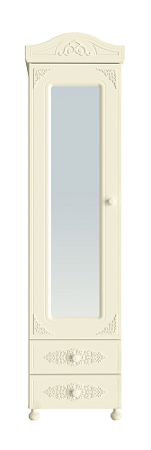 Шкаф-пенал с зеркалом Ассоль плюс АС-1 ваниль