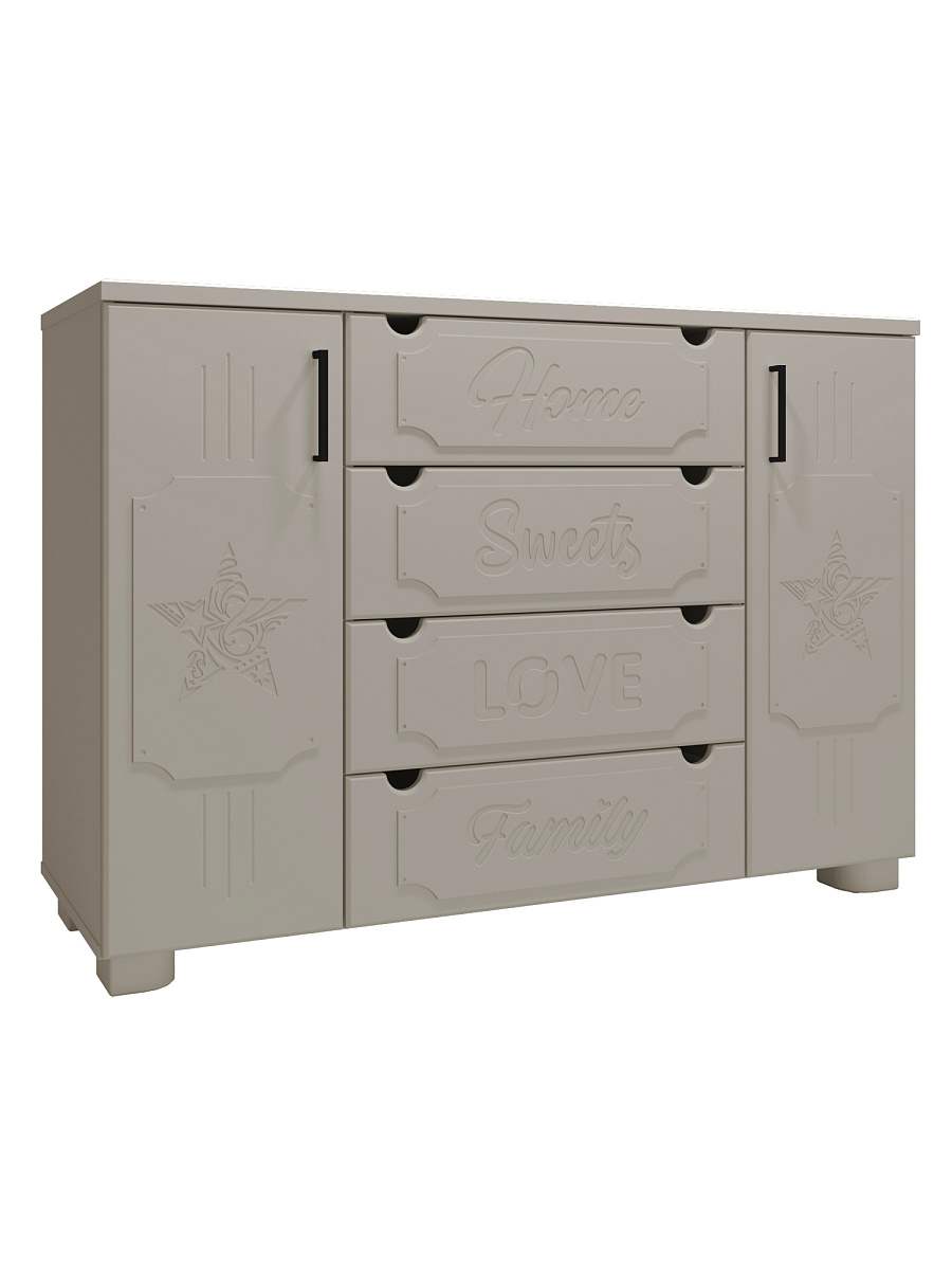 Комод ДримСтар ДС-17 глиняный серый/риолит