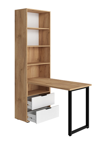 Стол рабочий Оптима ОП-20 дуб крафт золотой/меренга