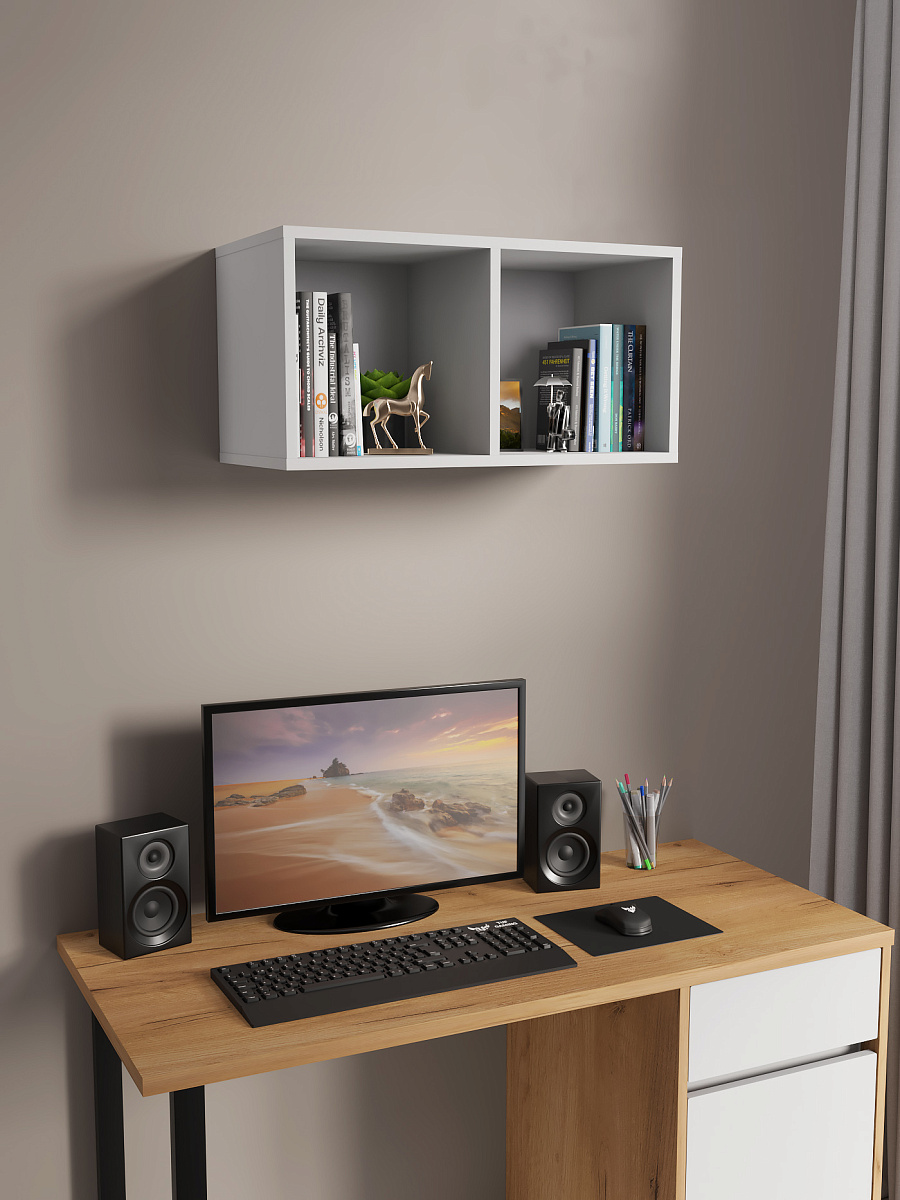 Полка П-01 белый структурный