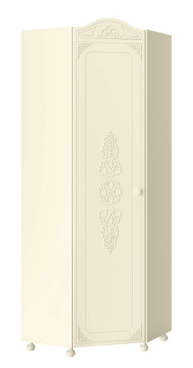 Шкаф угловой Ассоль плюс АС-521К (левый с короной) ваниль