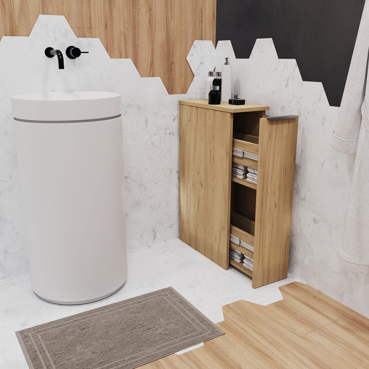 Тумба К-40 дуб крафт золотой