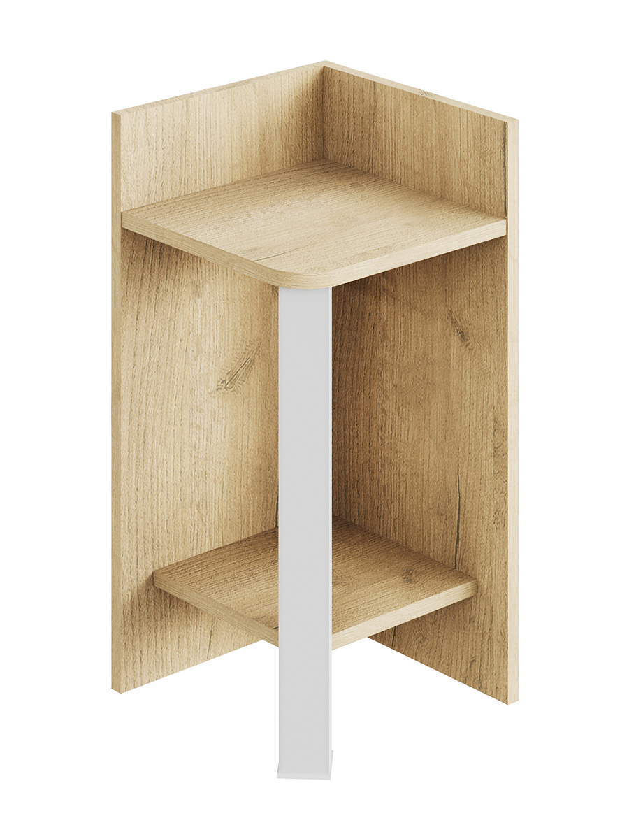 Этажерка Э-01 дуб крафт золотой/белый