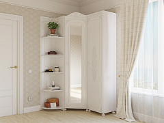 Стеллаж угловой Ассоль АС-54 белое дерево