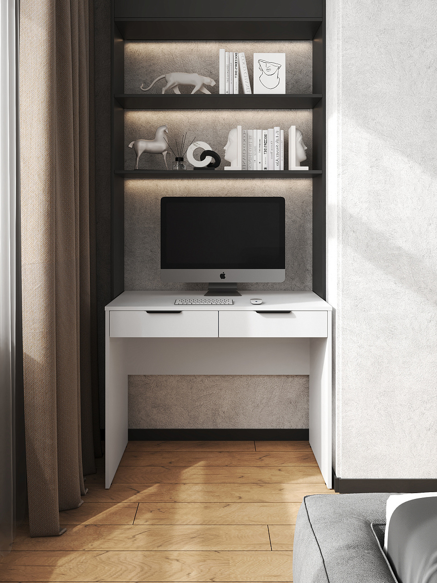 Стол Оптима ОП-19 белый структурный/меренга