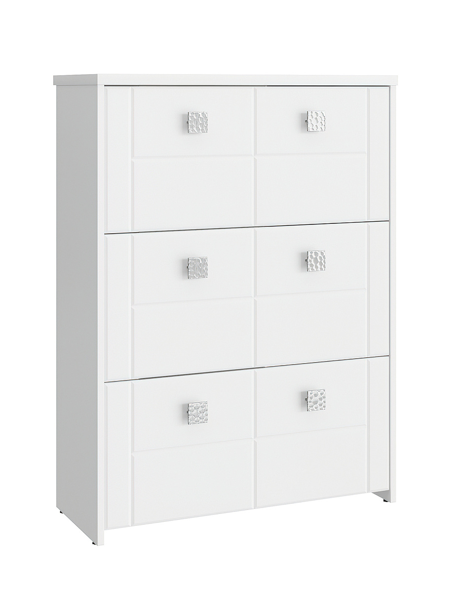 Шкаф под обувь Изабель ИЗ-55К белое дерево