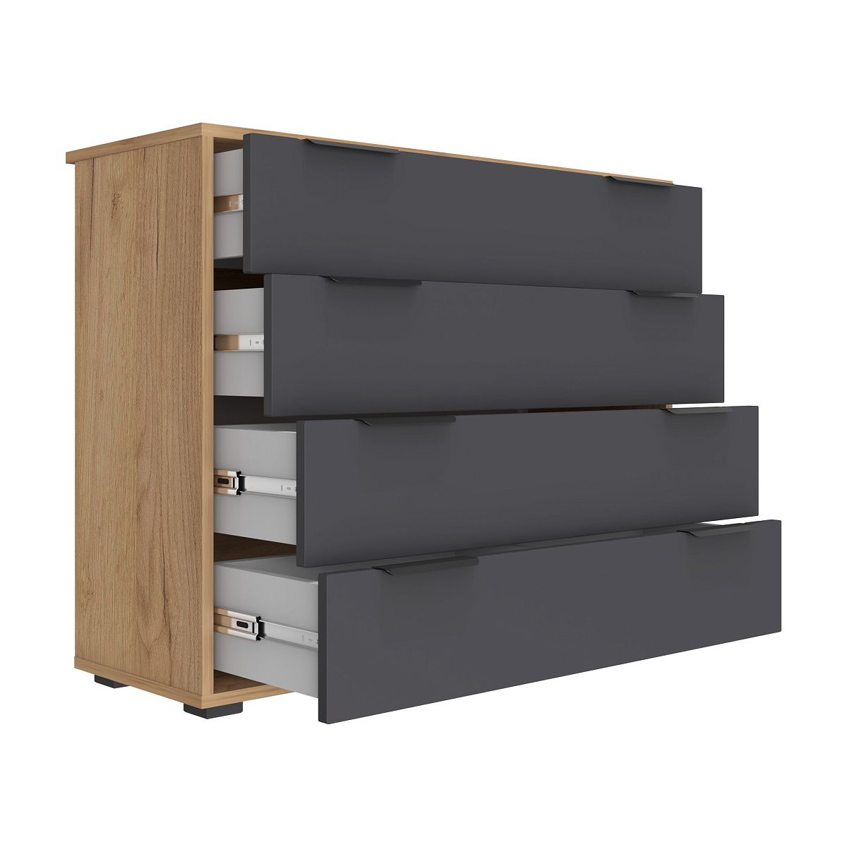 Комод Оптима ОП-04 дуб крафт золотой/графит