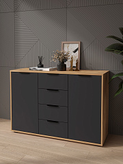 Комод Оптима ОП-17 дуб крафт золотой/графит