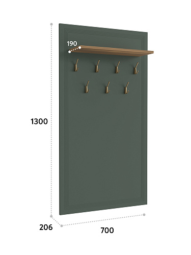 Вешалка Оливия ОЛ-15 (700х1300) дуб барокко янтарный/неаполь