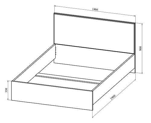 Кровать Анастасия АН-23К (1900x1400) венге луизиана