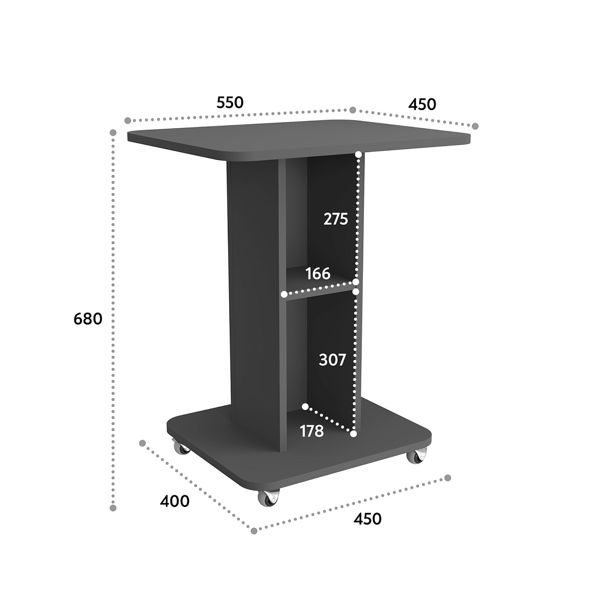 Тумба комбинированная К-31 серый графит