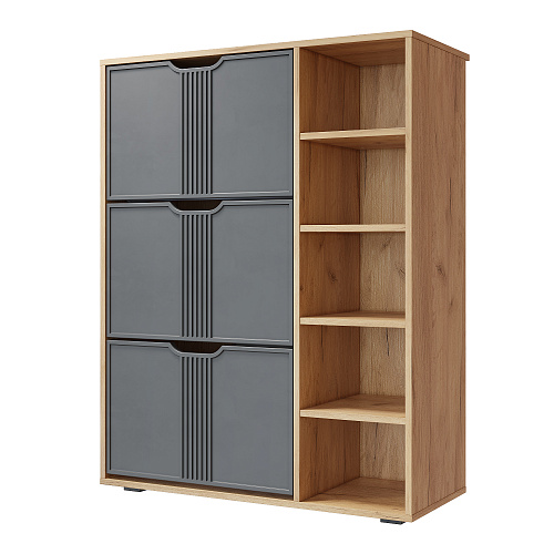 Тумба Эмилия ЭЛ-42 дуб крафт золотой/графит