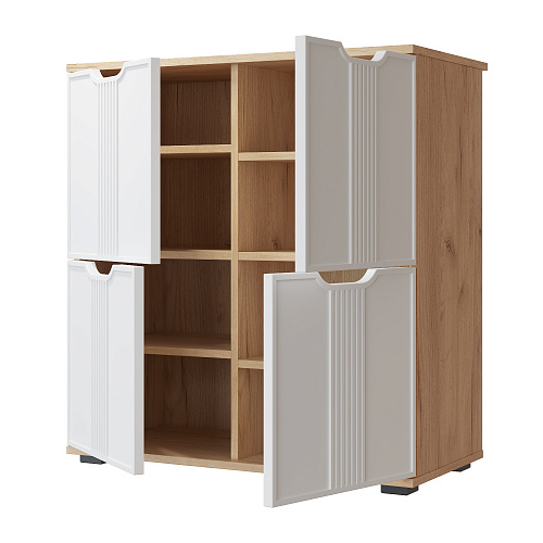 Тумба Эмилия ЭЛ-45 дуб крафт золотой/меренга