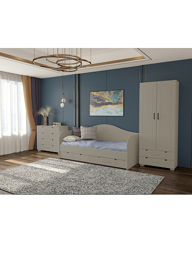 Шкаф для одежды ДримСтар ДС-60К глиняный серый/риолит