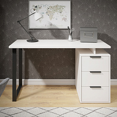 Стол С-406 белый структурный/меренга (1350*600)